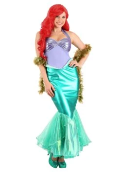 Deluxe Disney Little Mermaid Ariel Women's Costume -Halloween Costumes disney little mermaid ariel deluxe adult costume alt 5
