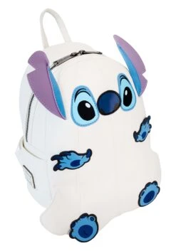 Disney Stitch Ghost Costume Figural Glow Loungefly Mini Backpack -Halloween Costumes disney stitch ghost figural glow loungefly backpack alt 3