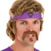 Dodgeball White Goodman Wig And Mustache Costume Kit -Halloween Costumes dodgeball white goodman wig and mustache kit