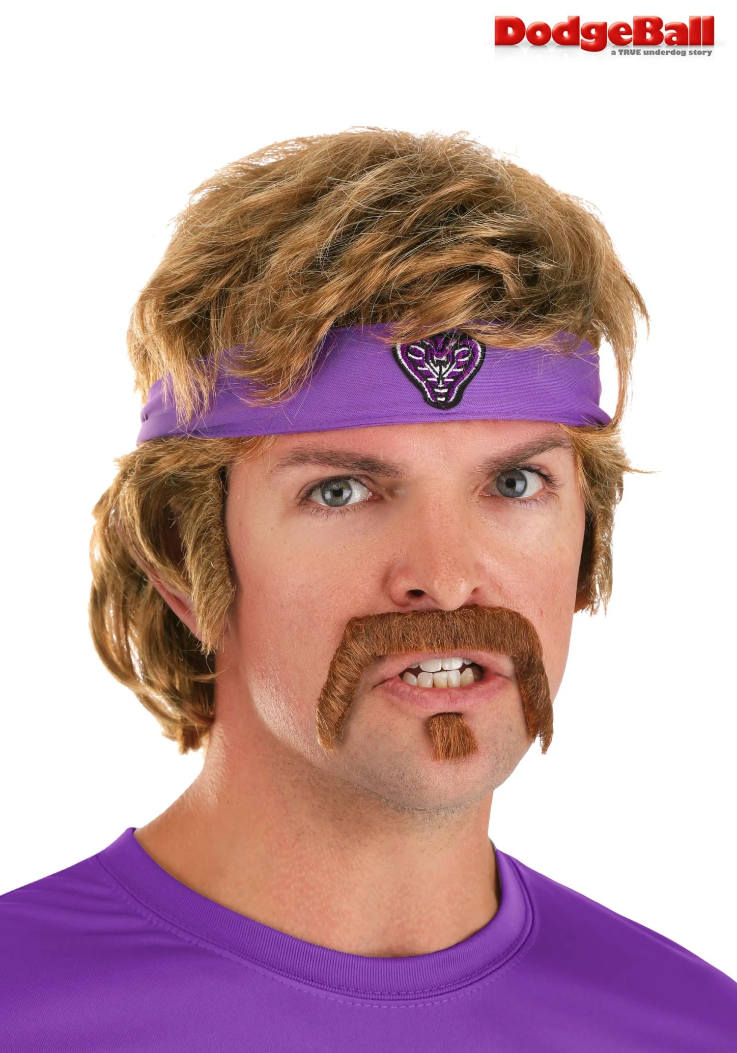 Dodgeball White Goodman Wig And Mustache Costume Kit 3 Dodgeball White Goodman Wig And Mustache Costume Kit