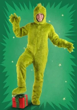 Dr. Seuss Open Face Grinch Costume For Adults 14 Dr. Seuss Open Face Grinch Costume For Adults -Halloween Costumes dr seuss adult open face grinch costume alt 1