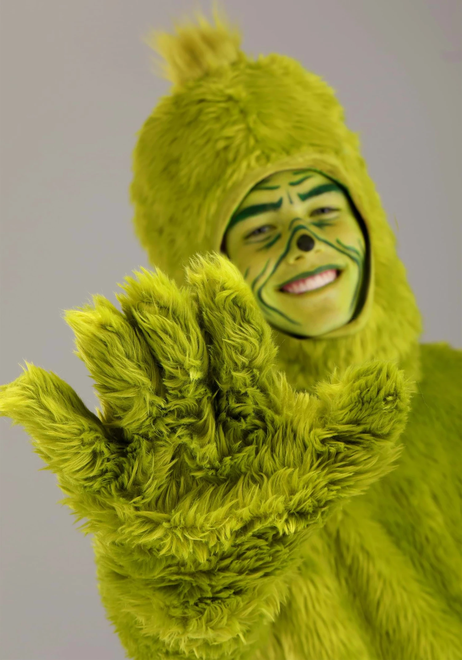 Dr. Seuss Open Face Grinch Costume For Adults 9 Dr. Seuss Open Face Grinch Costume For Adults - Image 7