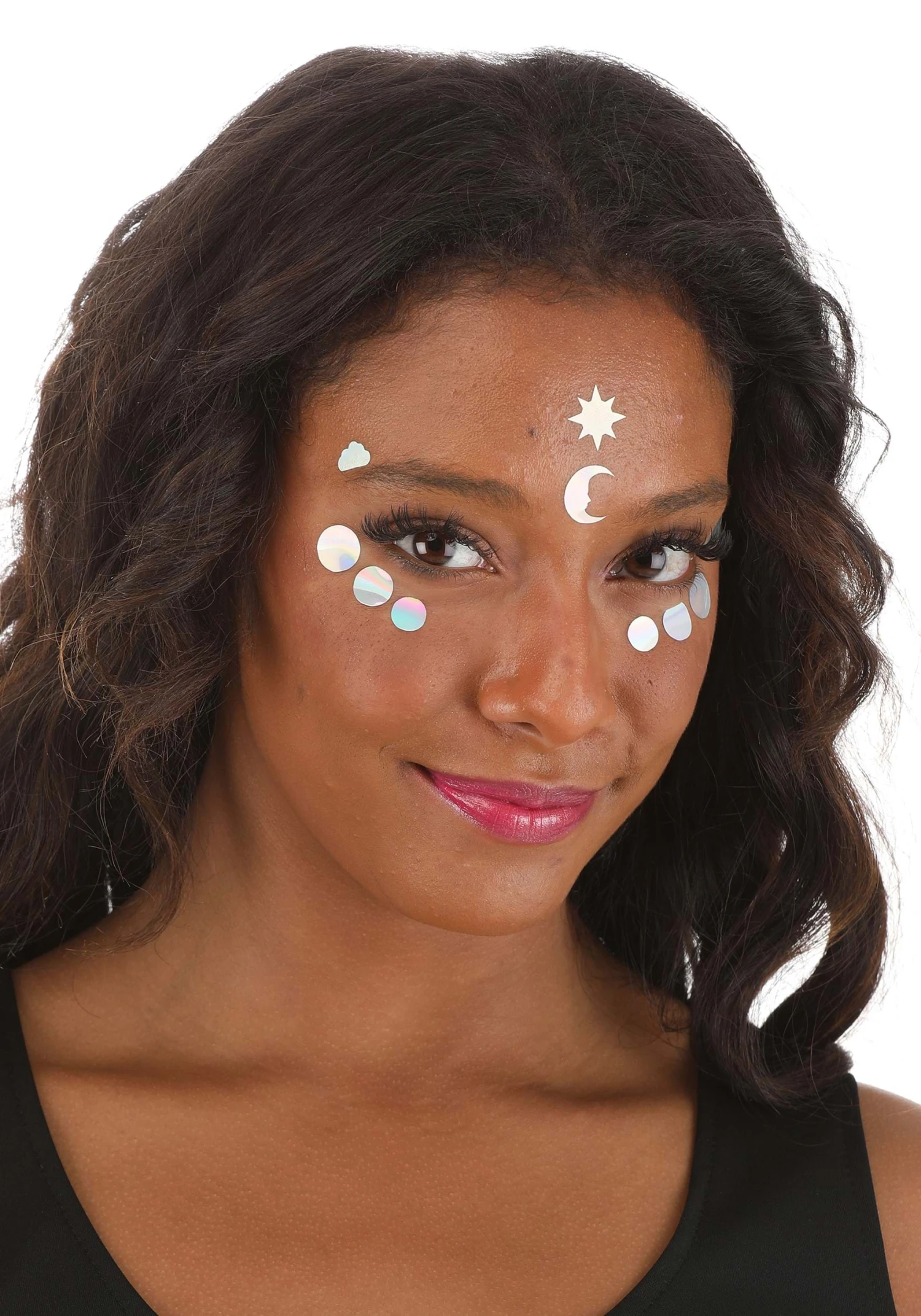 Lux Earthy Holographic Face Decals In Rainbow Chrome For Adults 3 Lux Earthy Holographic Face Decals In Rainbow Chrome For Adults