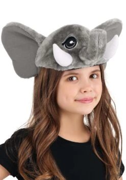 Soft Elephant Headband 8 Soft Elephant Headband -Halloween Costumes elephant plush headband alt 1