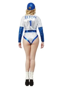 Smiffys Women's Elton John Deluxe Sequin Baseball Costume -Halloween Costumes elton john womens deluxe sequin baseball costume alt 1