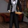 5.6FT Animatronic Evil Greeter Butler Halloween Decoration 2 5.6FT Animatronic Evil Greeter Butler Halloween Decoration -Halloween Costumes evil animated greeter butler decoration