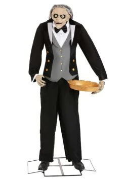 5.6FT Animatronic Evil Greeter Butler Halloween Decoration 18 5.6FT Animatronic Evil Greeter Butler Halloween Decoration -Halloween Costumes evil animated greeter butler decoration alt 5