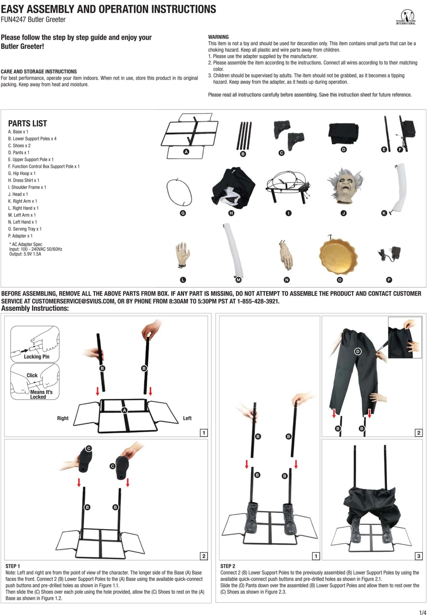 5.6FT Animatronic Evil Greeter Butler Halloween Decoration 9 5.6FT Animatronic Evil Greeter Butler Halloween Decoration - Image 7