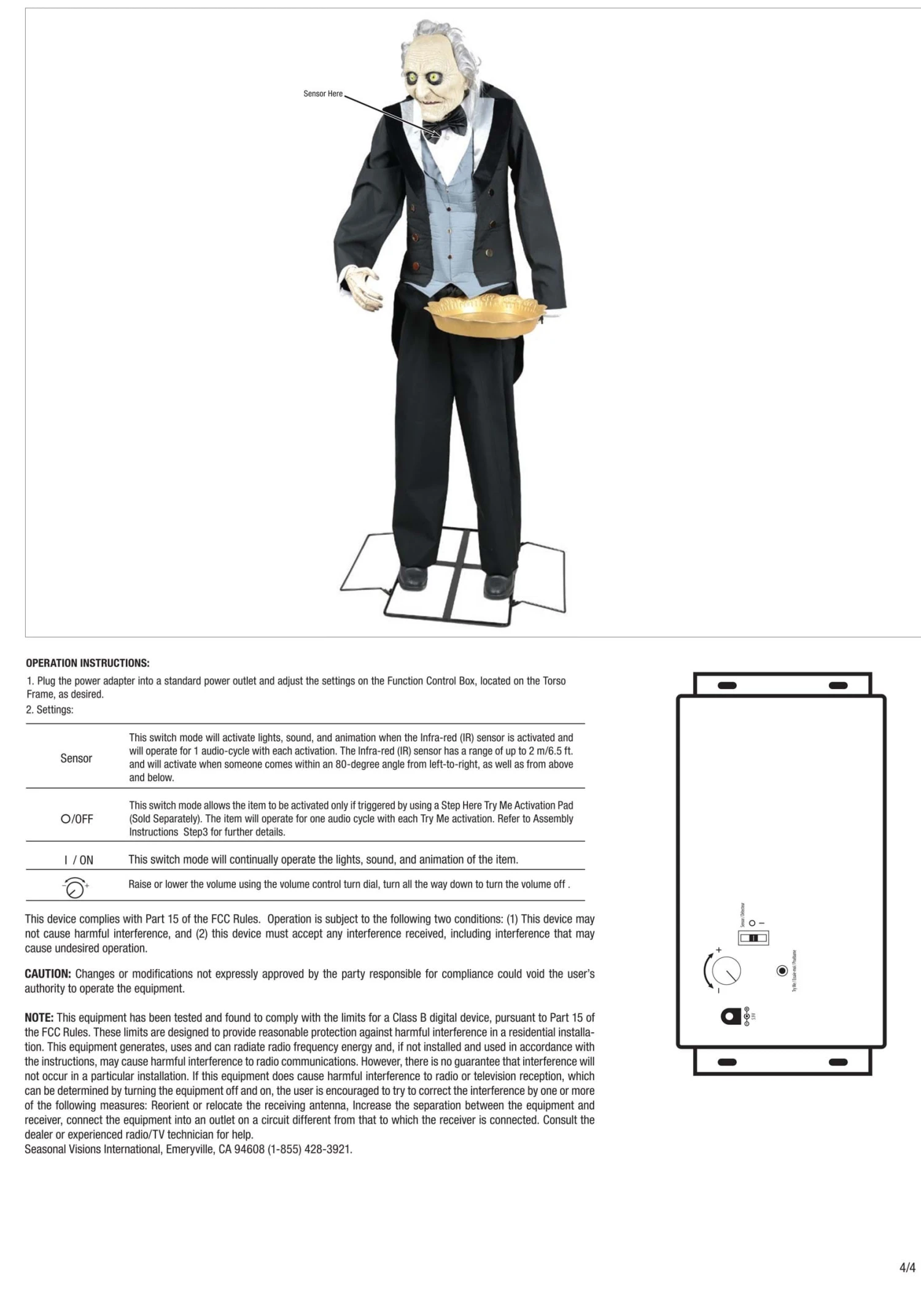 5.6FT Animatronic Evil Greeter Butler Halloween Decoration 12 5.6FT Animatronic Evil Greeter Butler Halloween Decoration - Image 10