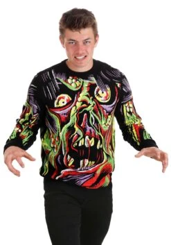 Face The Monster Adult Halloween Sweater 17 Face The Monster Adult Halloween Sweater -Halloween Costumes face the monster halloween sweater for adults alt 5
