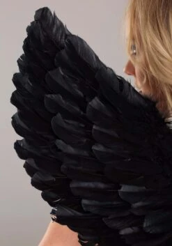 Fallen Black Angel Costume Wings -Halloween Costumes fallen black angel wings alt 2