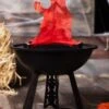 10-Inch Faux Fire Cauldron Prop Decoration -Halloween Costumes faux fire cauldron decoration