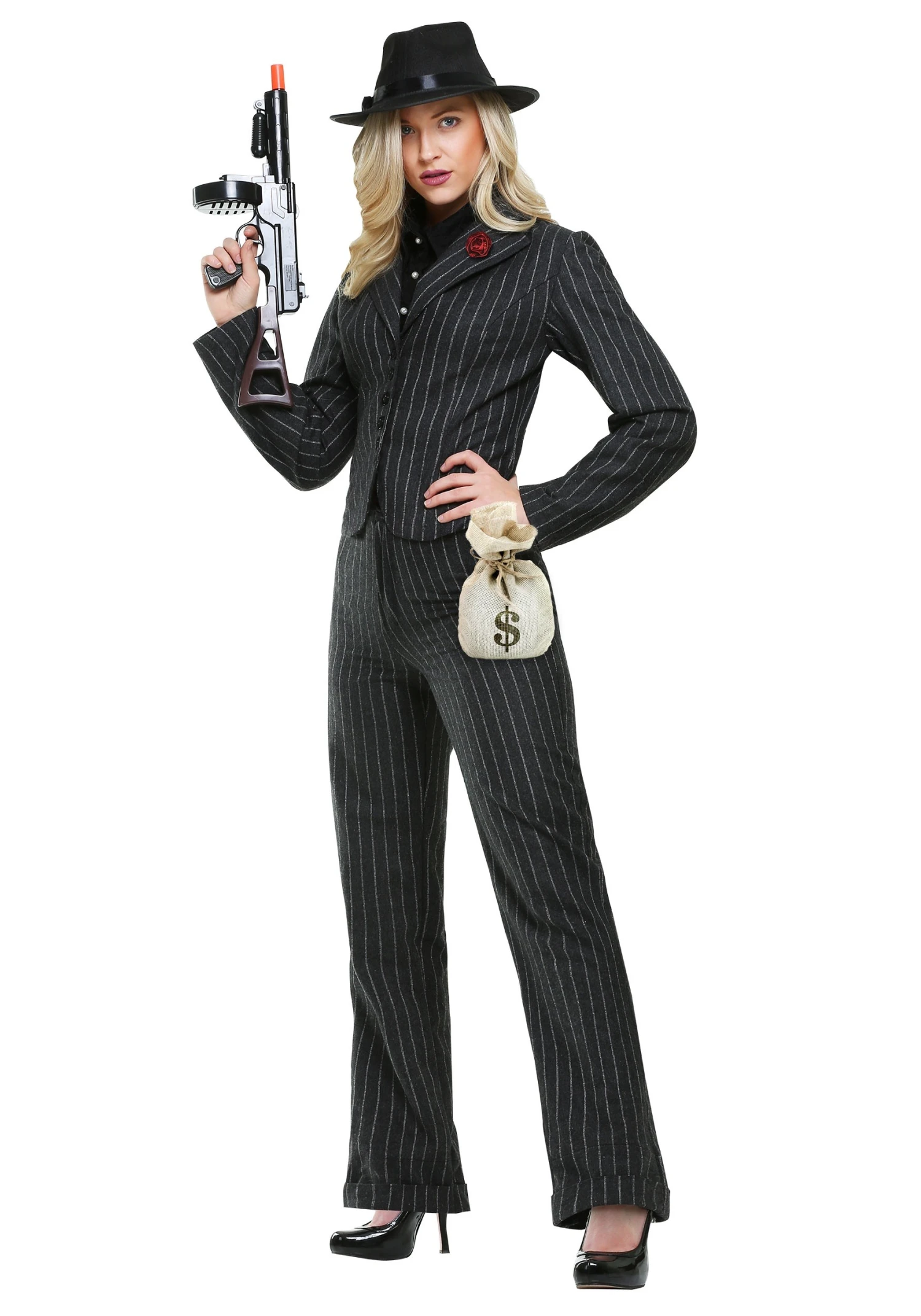 Women's Gangster Costume 3 Women's Gangster Costume