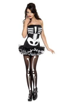 Smiffys Sexy Skeleton Costume For Women 9 Smiffys Sexy Skeleton Costume For Women -Halloween Costumes fever skeleton costume image4