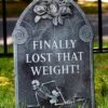 Finally Lost That Weight Skeleton Tombstone Decoration 2 Finally Lost That Weight Skeleton Tombstone Decoration -Halloween Costumes finally lost that weight tombstone