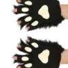 Black Fingerless Paws Gloves -Halloween Costumes fingerless paws black