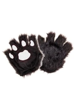 Black Fingerless Paws Gloves -Halloween Costumes fingerless paws black alt 2