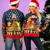 Adult Fraggle Rock Sublimated Ugly Christmas Sweatshirt -Halloween Costumes fraggle rock sublimated adult ugly christmas sweater 1