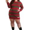 Women's Plus Size Freddy Krueger Costume Dress -Halloween Costumes freddy krueger plus size dress costume