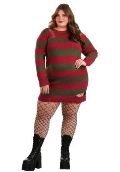 Women's Plus Size Freddy Krueger Costume Dress 23 Women's Plus Size Freddy Krueger Costume Dress -Halloween Costumes freddy krueger plus size dress costume alt 8
