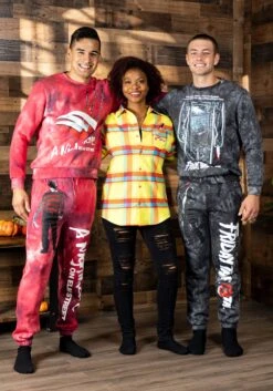 Cakeworthy Friday The 13th Adult Tie Dye Joggers 9 Cakeworthy Friday The 13th Adult Tie Dye Joggers -Halloween Costumes friday the 13th tie dye joggers alt 3