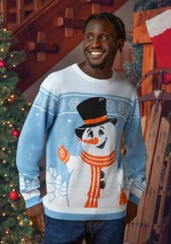 Adult Friendly Snowman Ugly Christmas Sweater 11 Adult Friendly Snowman Ugly Christmas Sweater -Halloween Costumes friendly snowman ugly christmas sweater for adults 1