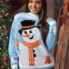Adult Friendly Snowman Ugly Christmas Sweater 1 Adult Friendly Snowman Ugly Christmas Sweater -Halloween Costumes friendly snowman ugly christmas sweater for adults