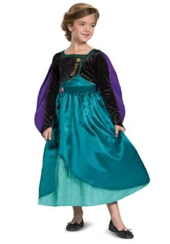 Disguise Frozen Queen Anna Deluxe Girls Costume 7 Disguise Frozen Queen Anna Deluxe Girls Costume -Halloween Costumes frozen queen anna deluxe costume for girls alt 2