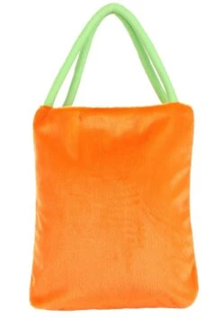 Trick-or-Treat Fuzzy Pumpkin Bag -Halloween Costumes fuzzy pumpkin treat bag alt 1