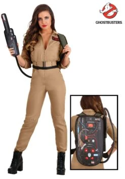 Women's Ghostbusters Plus Size Jumpsuit Costume -Halloween Costumes ghostbusters womens plus size costume jumpsuit alt 8