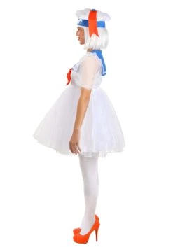 Ghostbusters Stay Puft Costume Dress For Women -Halloween Costumes ghostbusters womens stay puft costume dress alt 4