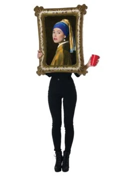 Adult Girl With The Pearl Earring Inflatable Painting Costume
