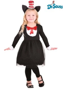 Girls Cat In The Hat Toddler Costume