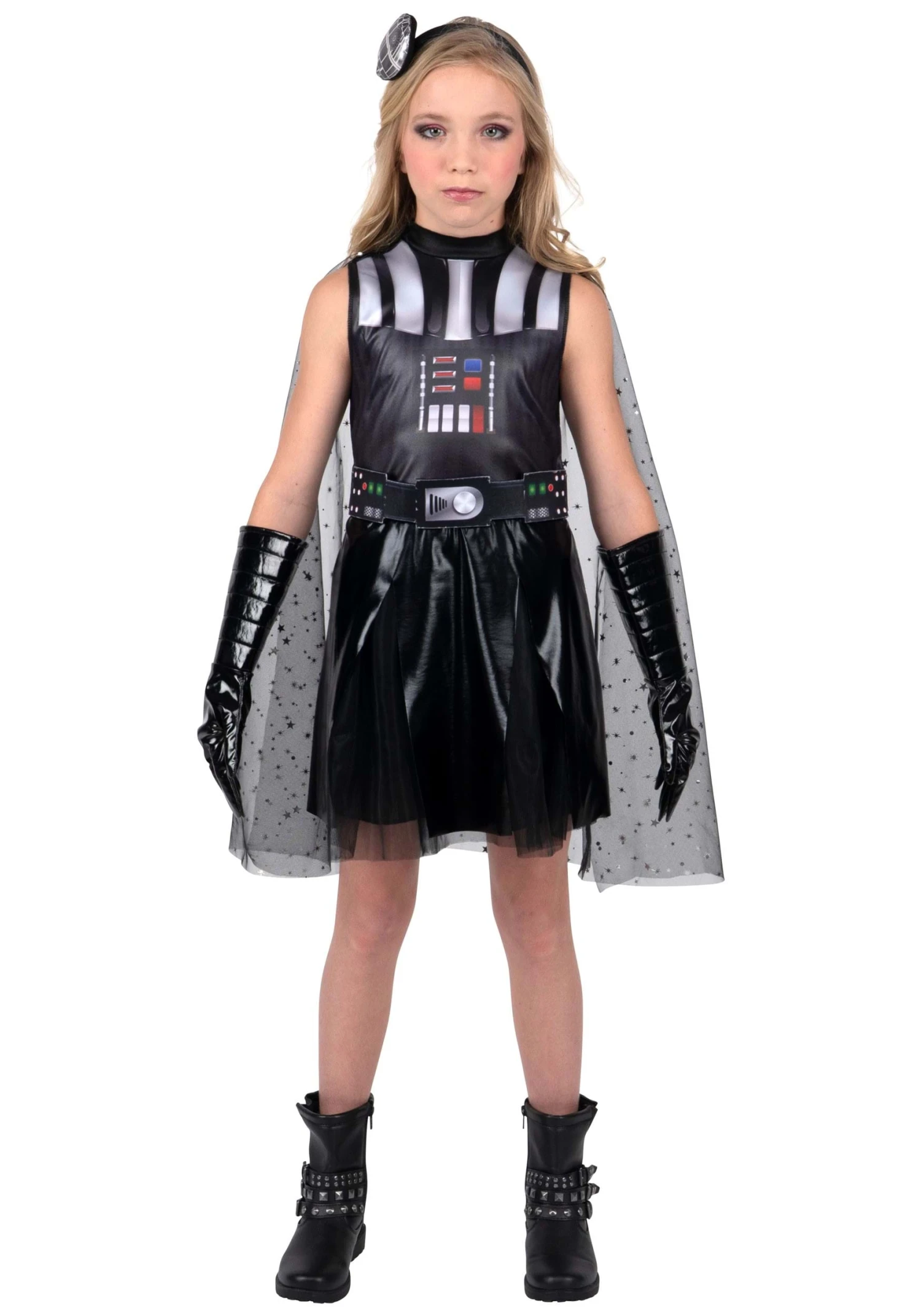 JAZWARES Girl's Star Wars Darth Vader Costume Dress 4 JAZWARES Girl's Star Wars Darth Vader Costume Dress - Image 2