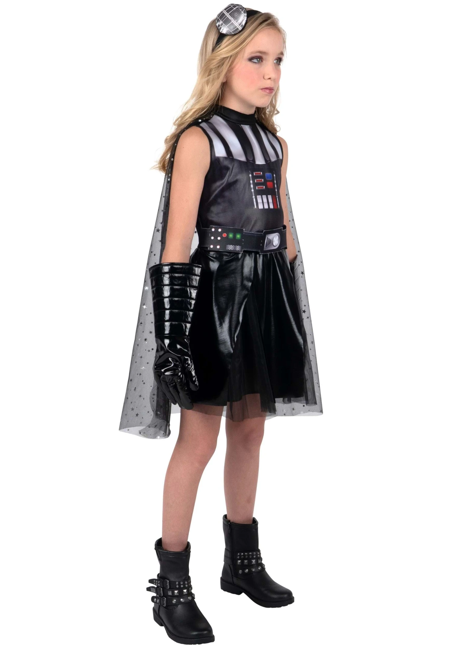 JAZWARES Girl's Star Wars Darth Vader Costume Dress 5 JAZWARES Girl's Star Wars Darth Vader Costume Dress - Image 3