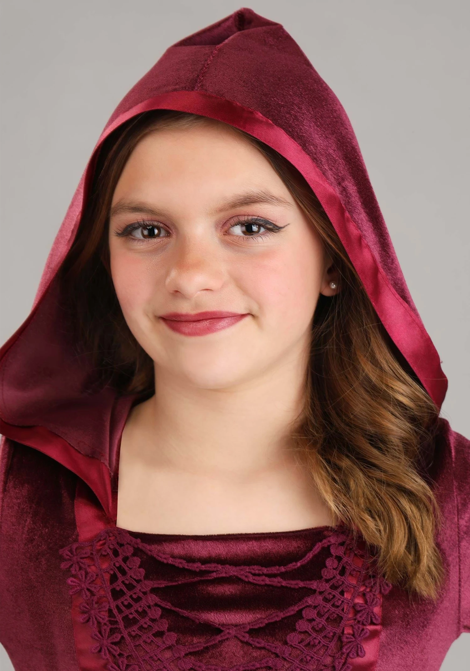 Hooded Renaissance Maiden Costume For Girls 5 Hooded Renaissance Maiden Costume For Girls - Image 3