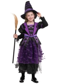 Light Up Purple Bat Witch Costume For Girls -Halloween Costumes girls light up purple bat witch costume alt 3