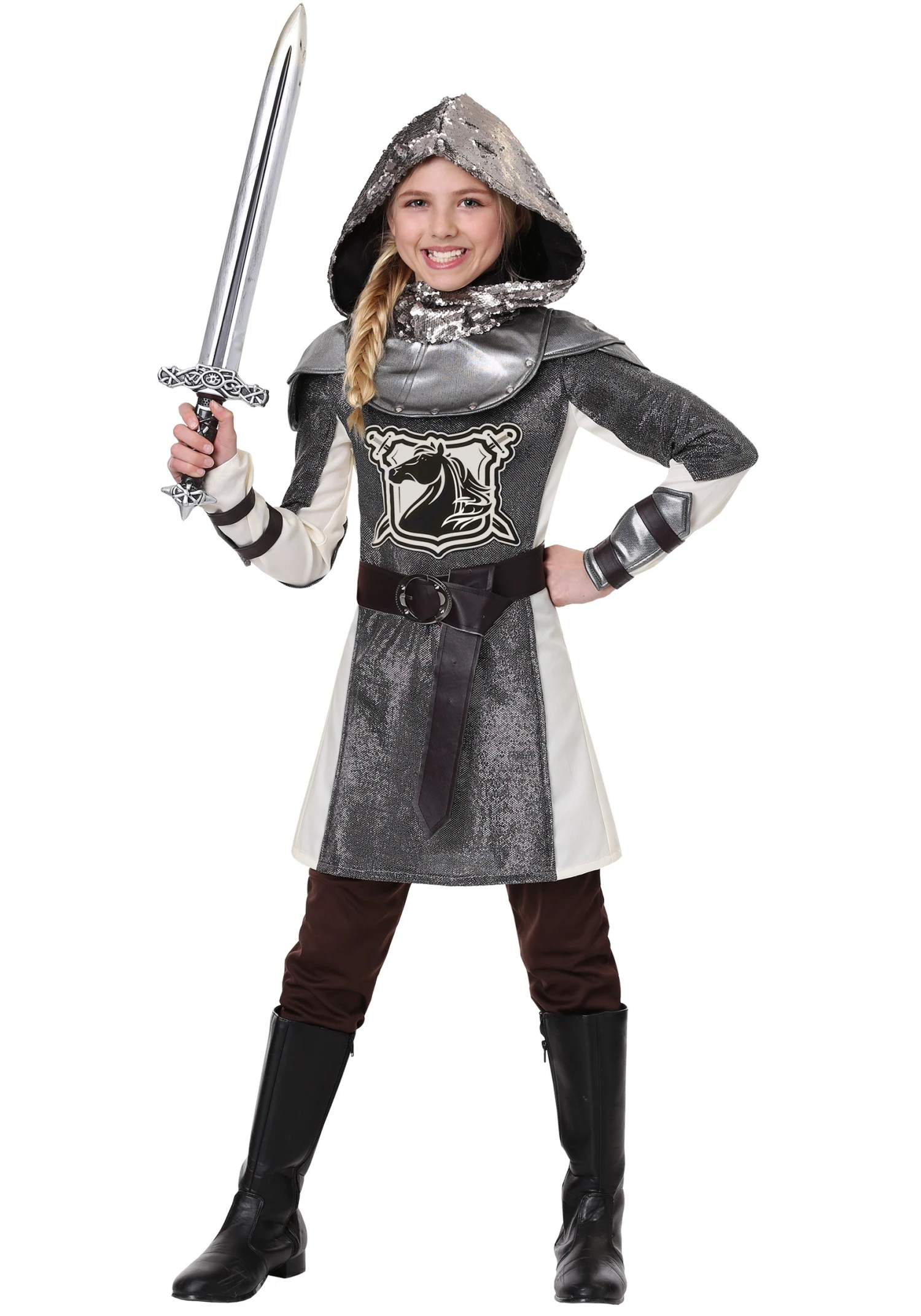 Medieval Knight Girls Costume 3 Medieval Knight Girls Costume