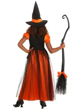 Orange Light-Up Witch Costume For Girls 16 Orange Light-Up Witch Costume For Girls -Halloween Costumes girls orange light up witch costume alt 6