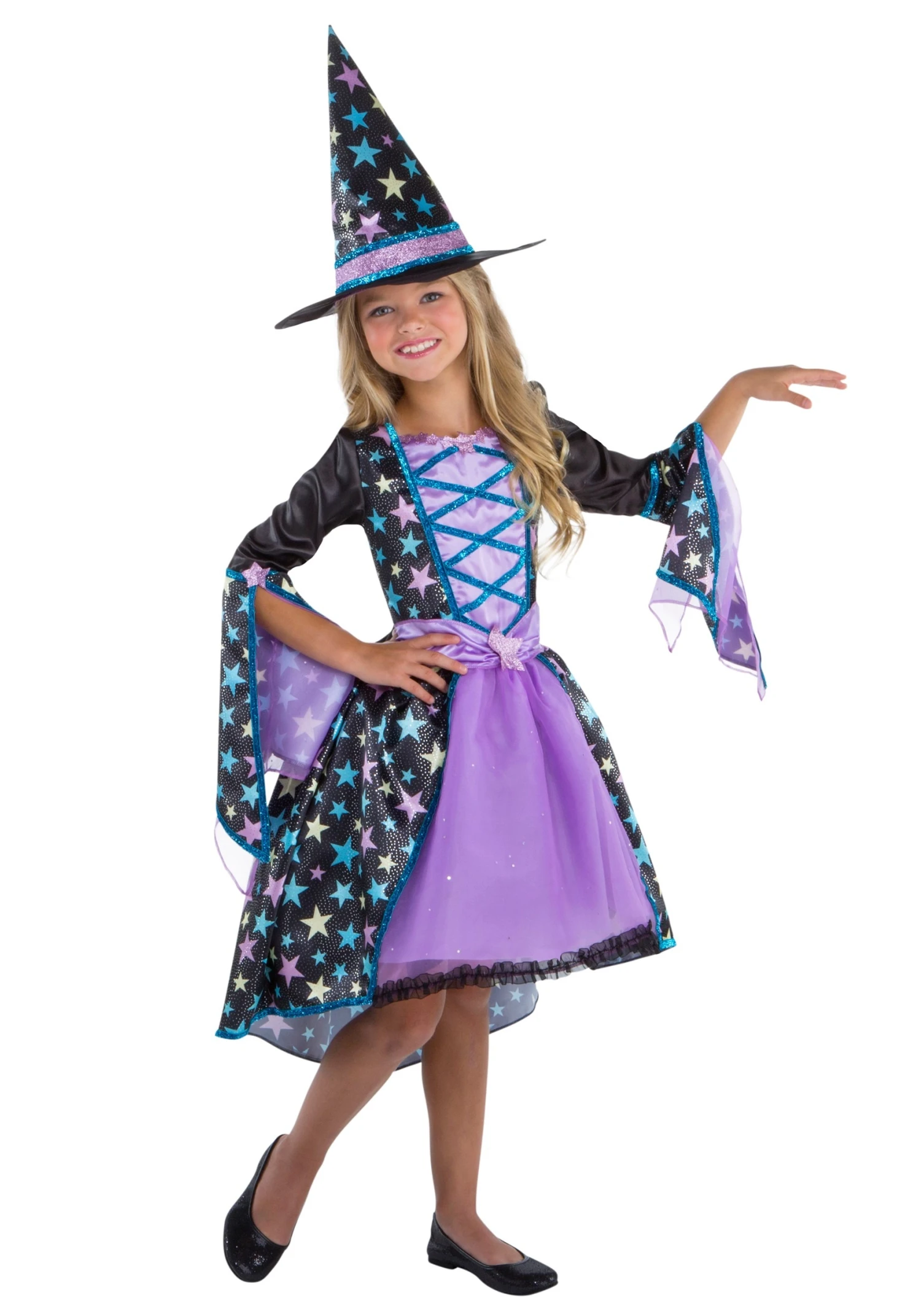 Girl's Pastel Candy Witch Costume 3 Girl's Pastel Candy Witch Costume