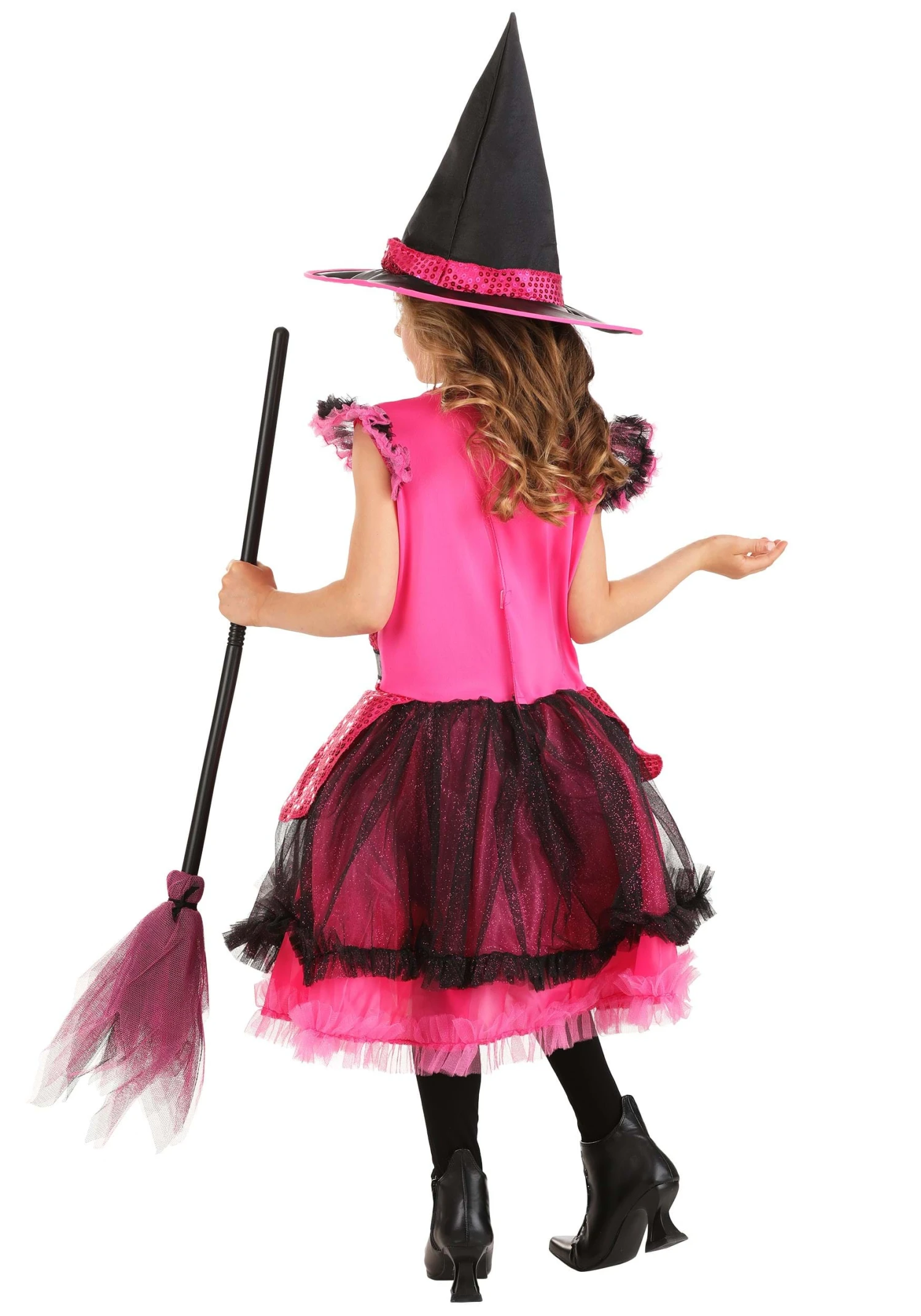 Girl's Pink Light Up Witch 8 Girl's Pink Light Up Witch - Image 6
