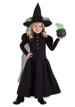 Girl's Deluxe Classic Witch Costume For Todders