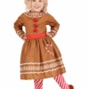 Toddler Gingerbread Costume Dress For Girls 2 Toddler Gingerbread Costume Dress For Girls -Halloween Costumes girls toddler gingerbread costume dress