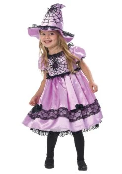 Girl's Pastel Spiderweb Witch Toddler Costume