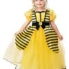 Girl's Sweet Bumble Bee Gown Toddler Costume 1 Girl's Sweet Bumble Bee Gown Toddler Costume -Halloween Costumes girls toddler sweet bumble bee gown costume
