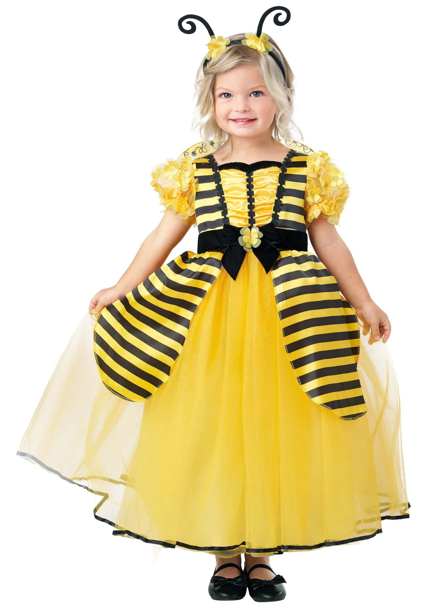 Girl's Sweet Bumble Bee Gown Toddler Costume 3 Girl's Sweet Bumble Bee Gown Toddler Costume