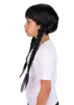 Girl's Wednesday Costume Wig -Halloween Costumes girls wednesday costume wig alt 2