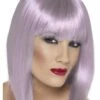 Smiffys Glam Lilac Costume Wig -Halloween Costumes glam lilac wig