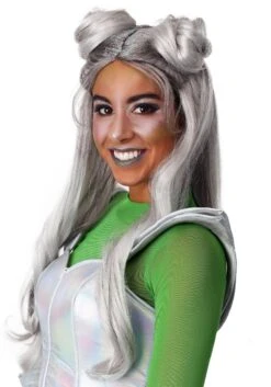 Glitter Space Buns Women's Costume Wig