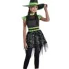 AMSCAN Glow In The Dark Midnight Witch Costume For Girls 2 AMSCAN Glow In The Dark Midnight Witch Costume For Girls -Halloween Costumes glow in the dark midnight witch costume for girls